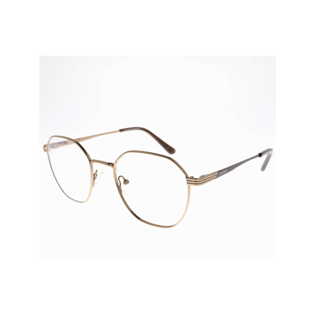 Joy Style For Unisex Metal Eyeglasses Round Shape 51 Old42095mc5 Brown
