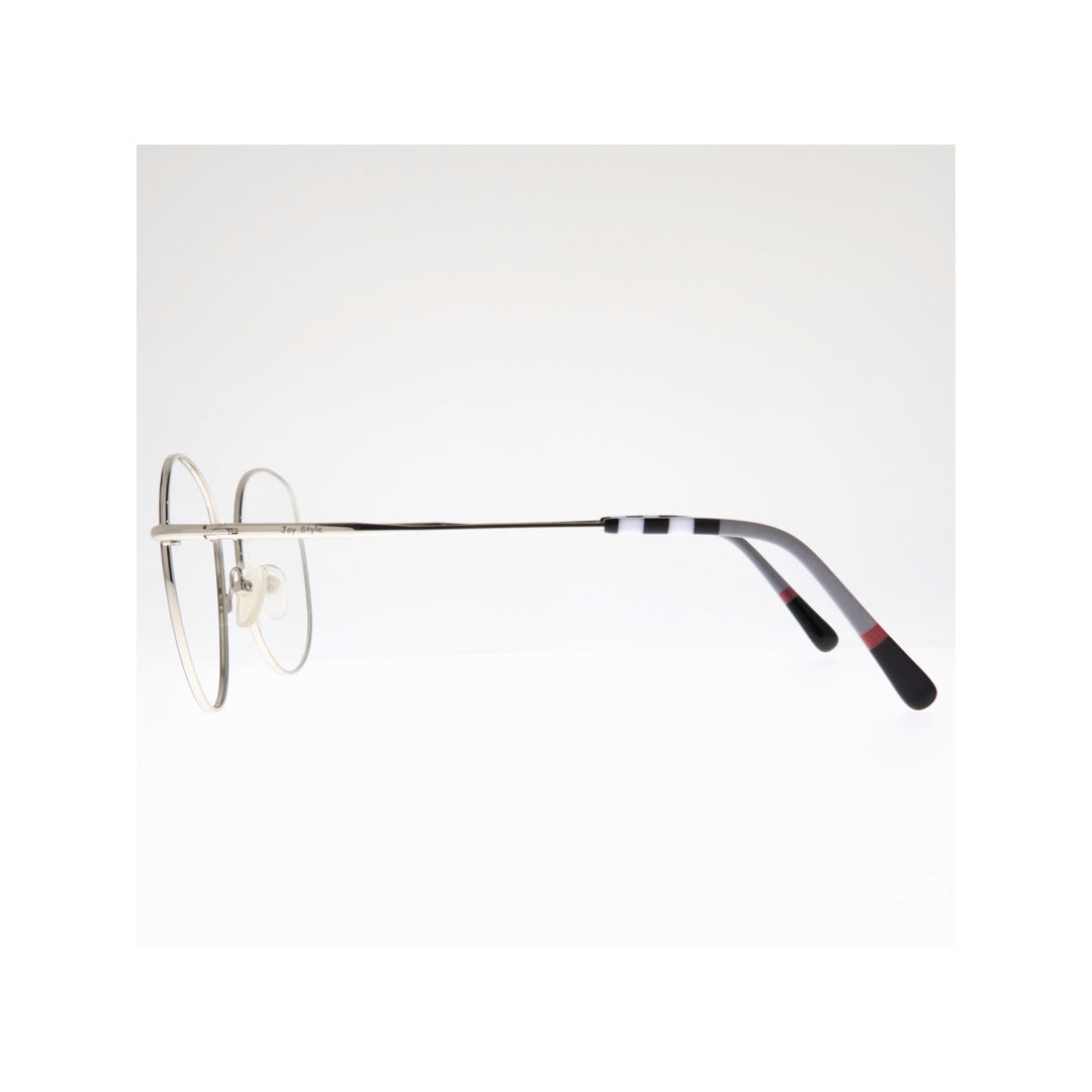 Joy Style For Unisex Metal Eyeglasses Round Shape 52 10005c2 Black Grey Silver