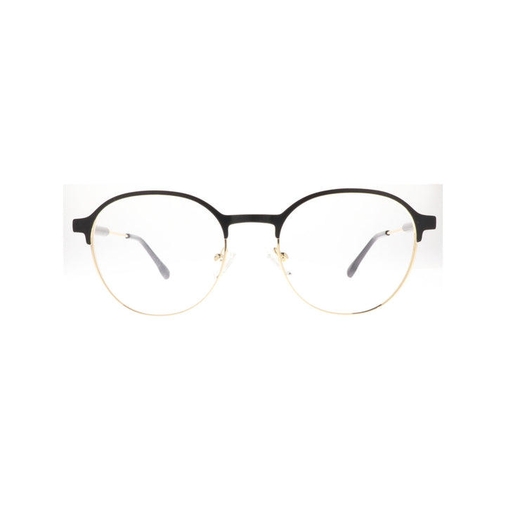 Joy Style For Unisex Metal Eyeglasses Round Shape Size 49 5404c1 Black Gold