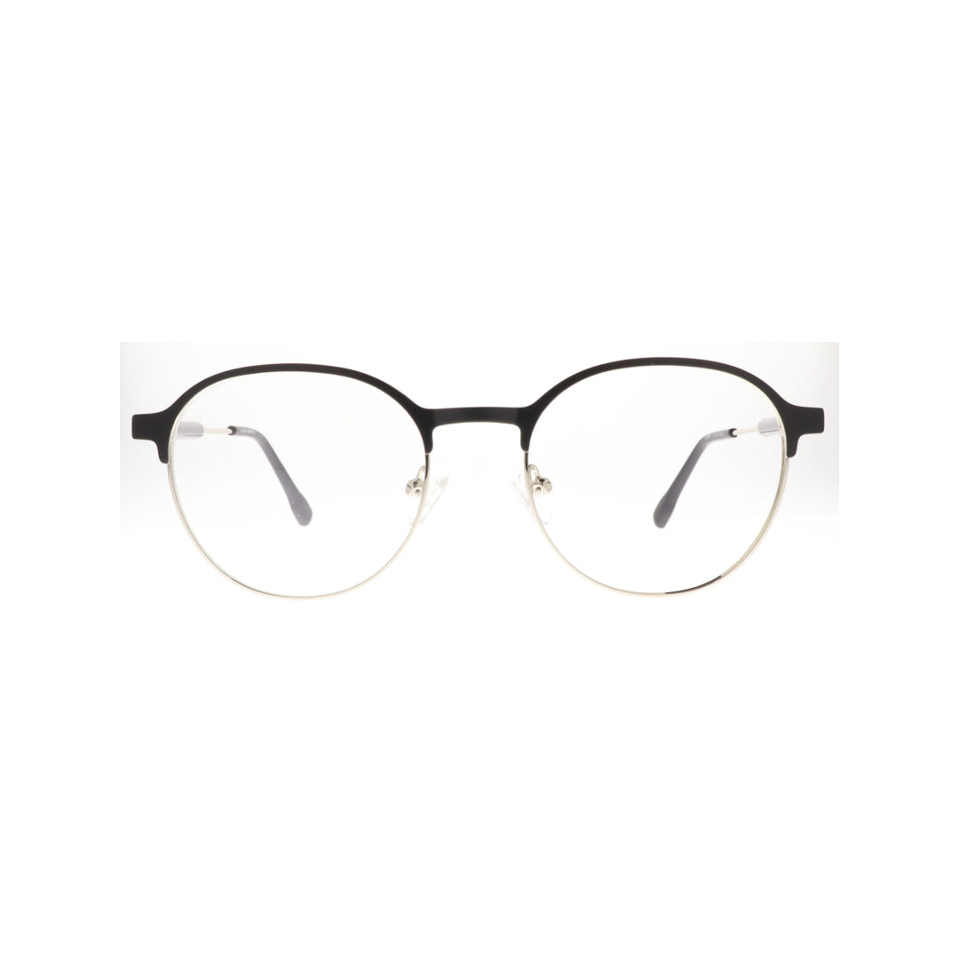 Joy Style For Unisex Metal Eyeglasses Round Shape Size 49 5404c2 Black Silver