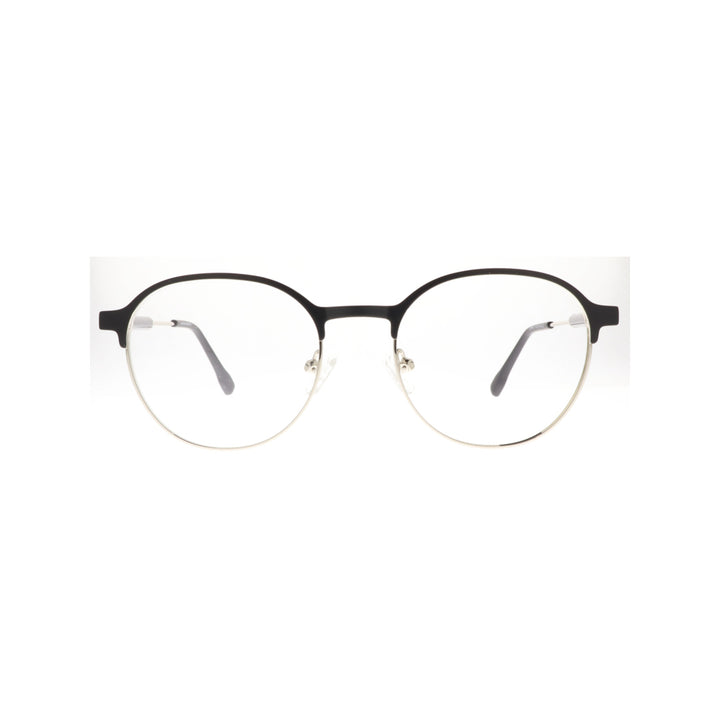 Joy Style For Unisex Metal Eyeglasses Round Shape Size 49 5404c2 Black Silver
