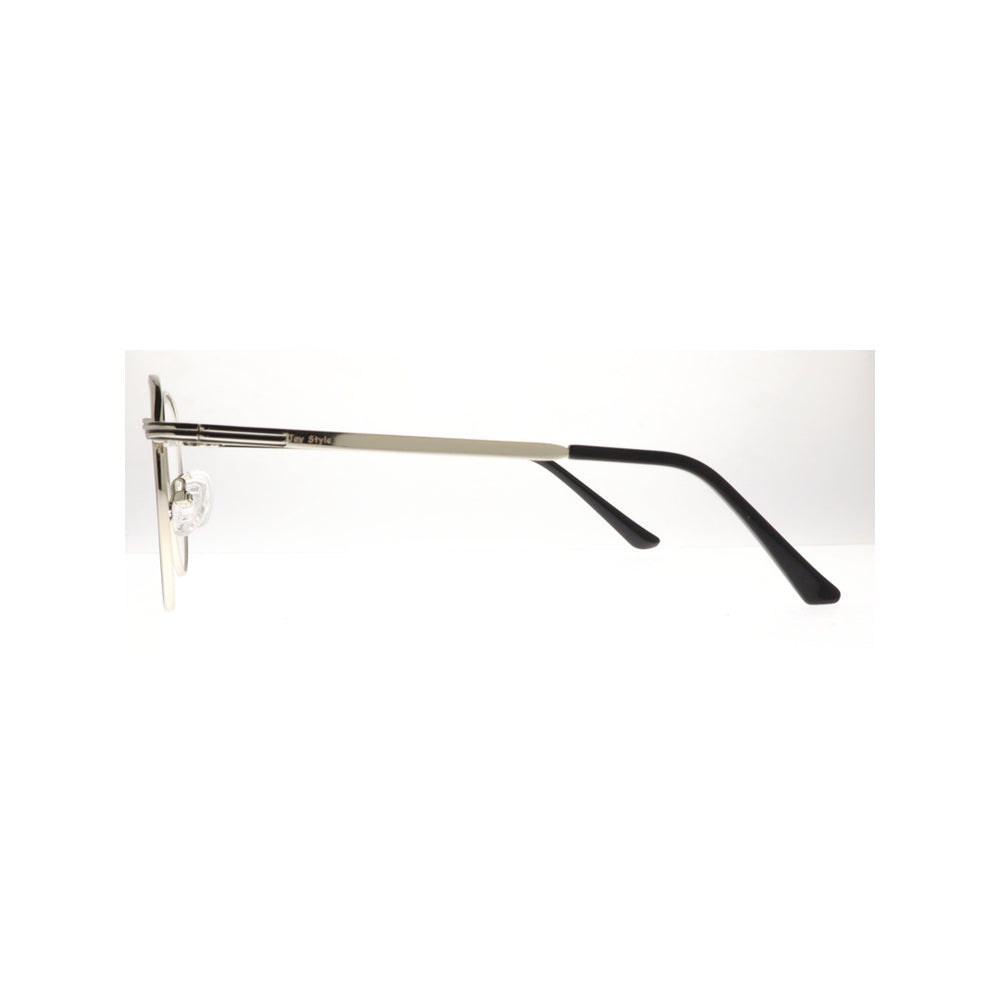 Joy Style For Unisex Metal Eyeglasses Round Shape Size 49 8400c4 Silver