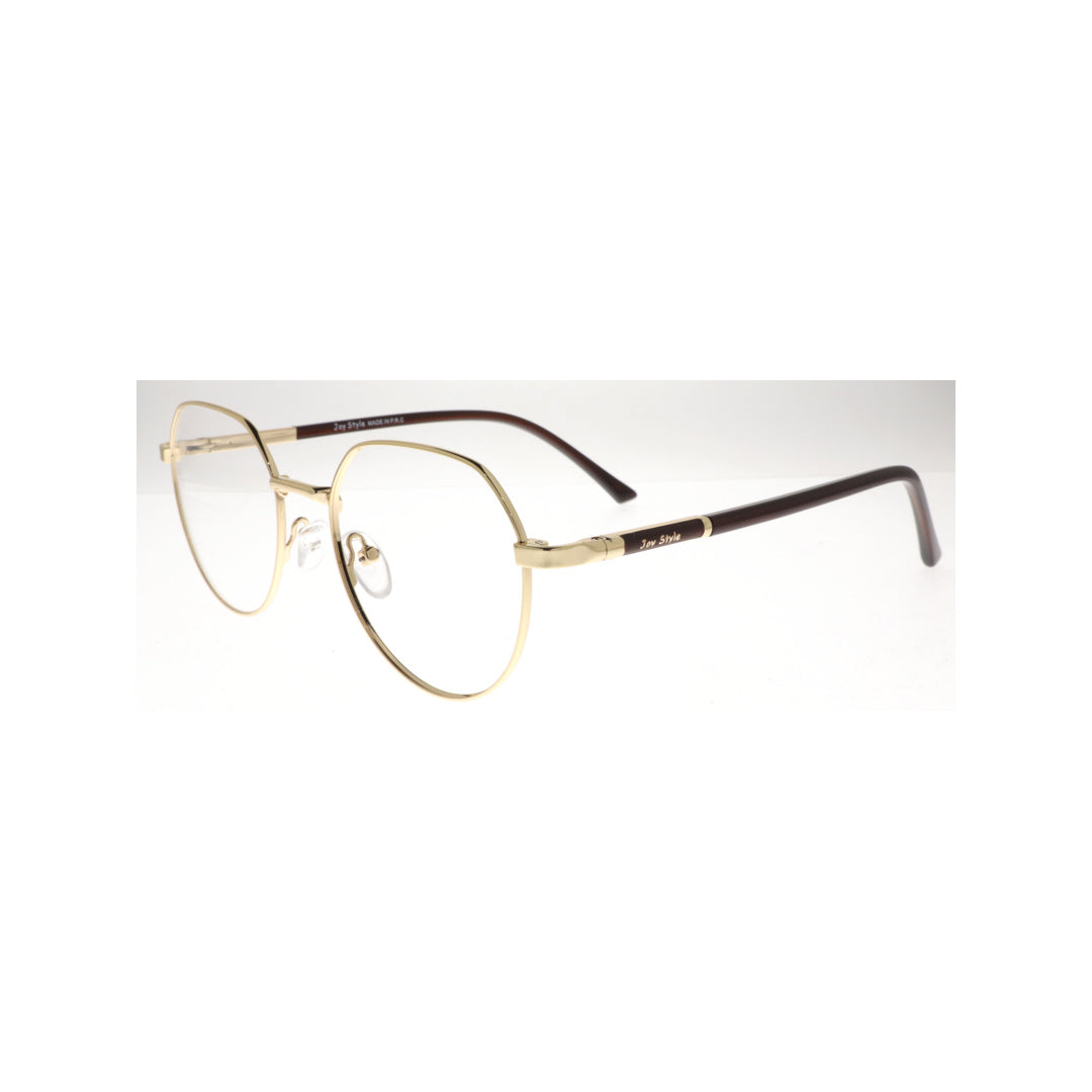 Joy Style For Unisex Metal Eyeglasses Round Shape Size 49 8830c1 Gold