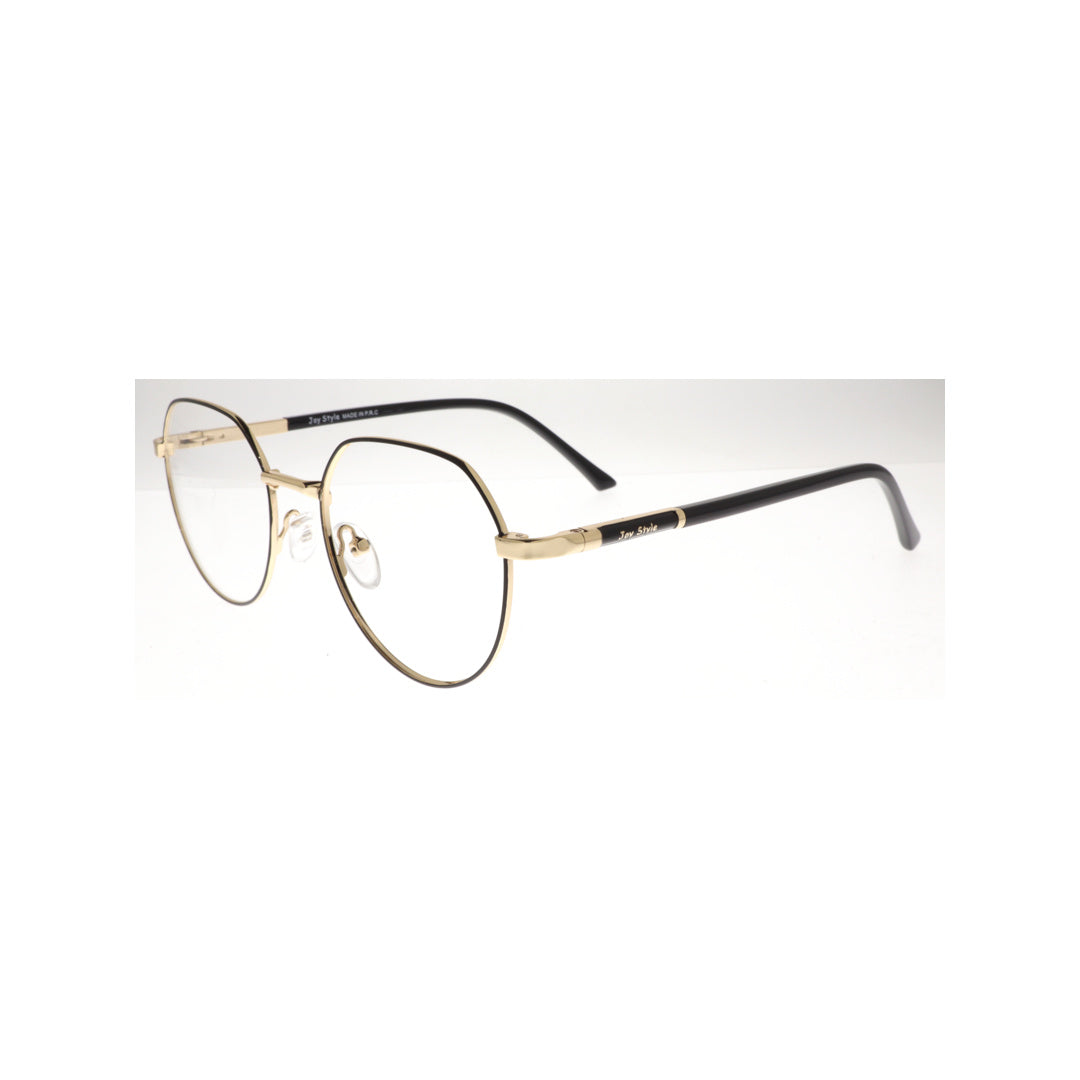 Joy Style For Unisex Metal Eyeglasses Round Shape Size 49 8830c6 Black Gold