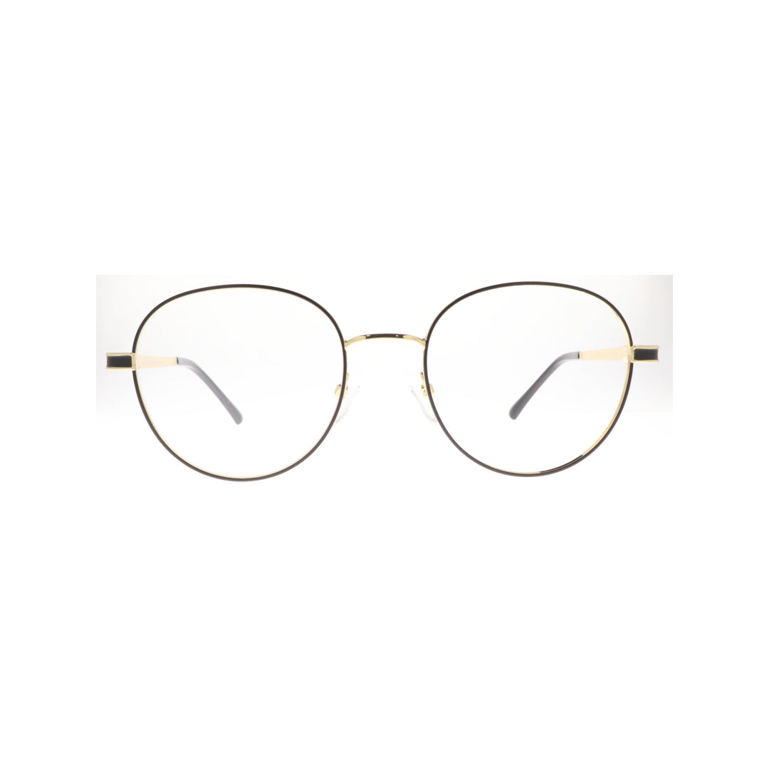 Joy Style For Unisex Metal Eyeglasses Round Shape Size 50 8871c6 Black Gold