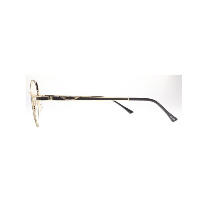 Joy Style For Unisex Metal Eyeglasses Round Shape Size 50 8871c6 Black Gold