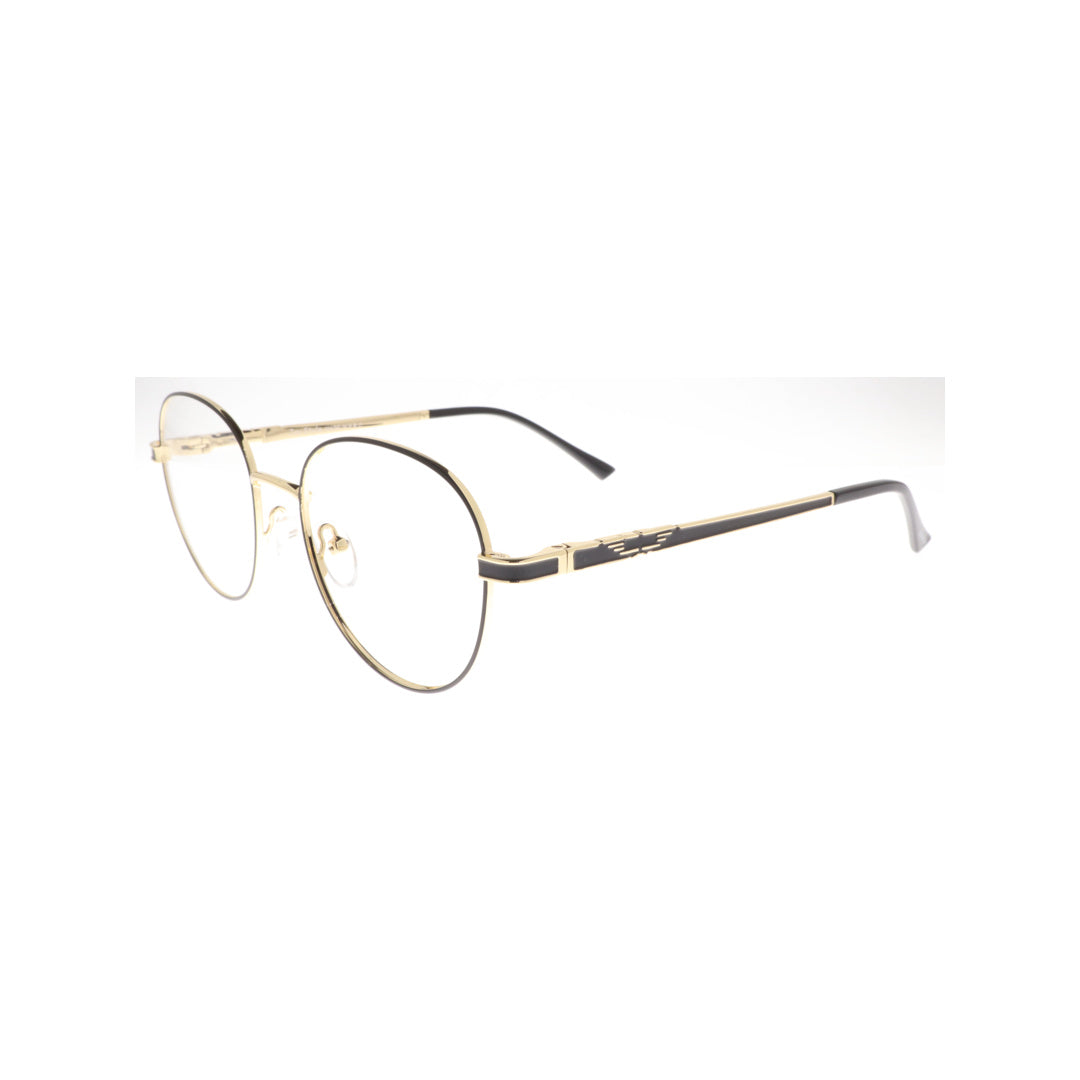 Joy Style For Unisex Metal Eyeglasses Round Shape Size 50 8871c6 Black Gold