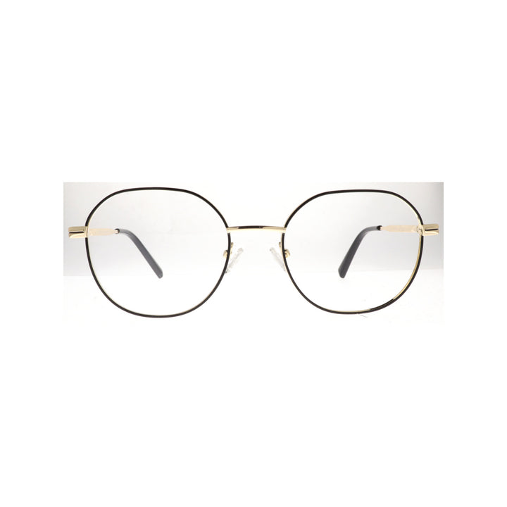 Joy Style For Unisex Metal Eyeglasses Round Shape Size 52 5406c1 Black Gold