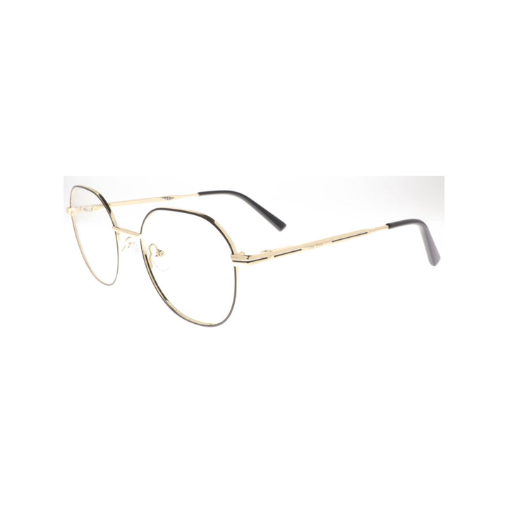Joy Style For Unisex Metal Eyeglasses Round Shape Size 52 5406c1 Black Gold