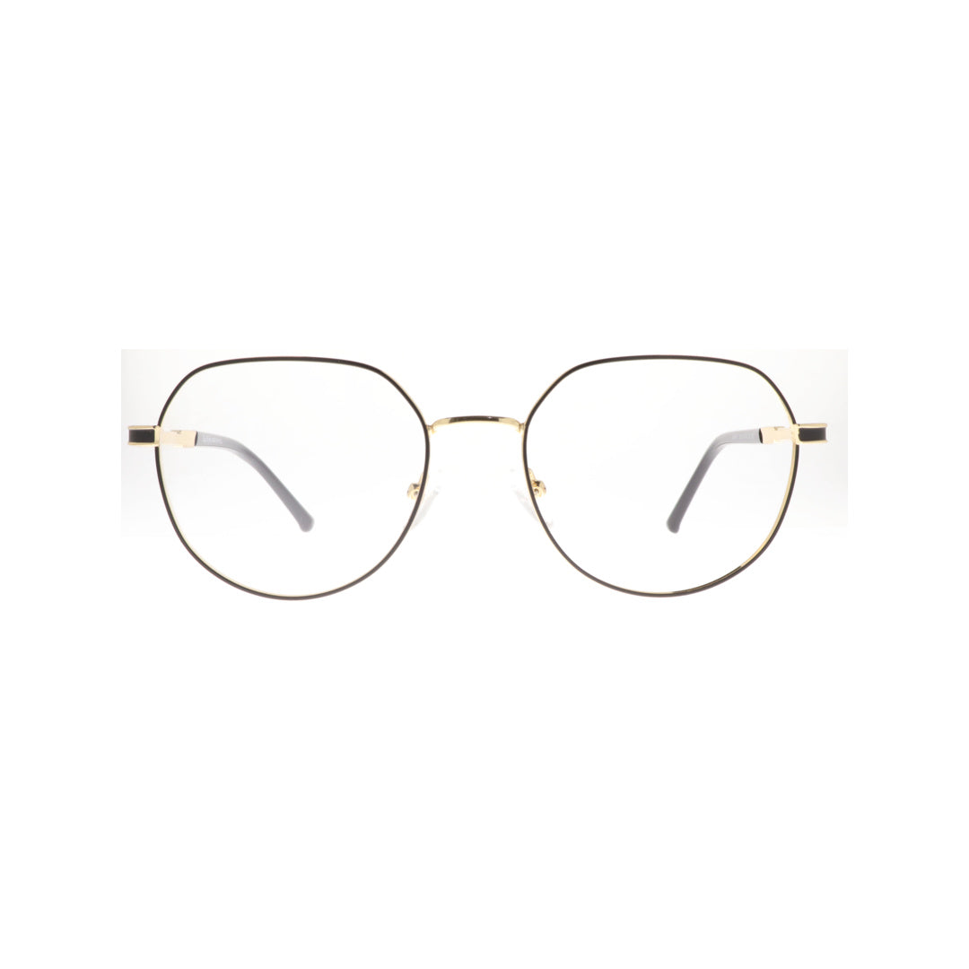 Joy Style For Unisex Metal Eyeglasses Round Shape Size 52 8875c6 Black Gold