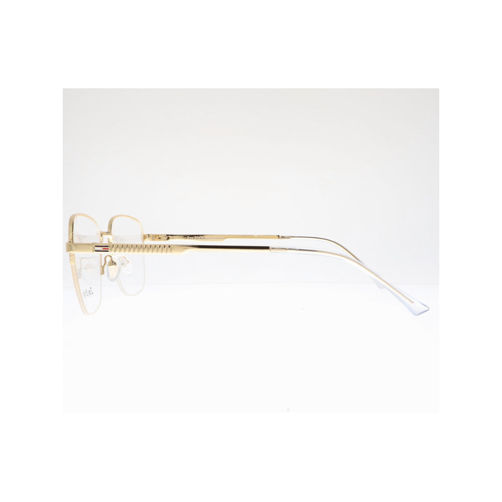 Joy Style For Unisex Metal Eyeglasses Semi-Rimless Square Shape Size 52 Ch8839c1 Gold