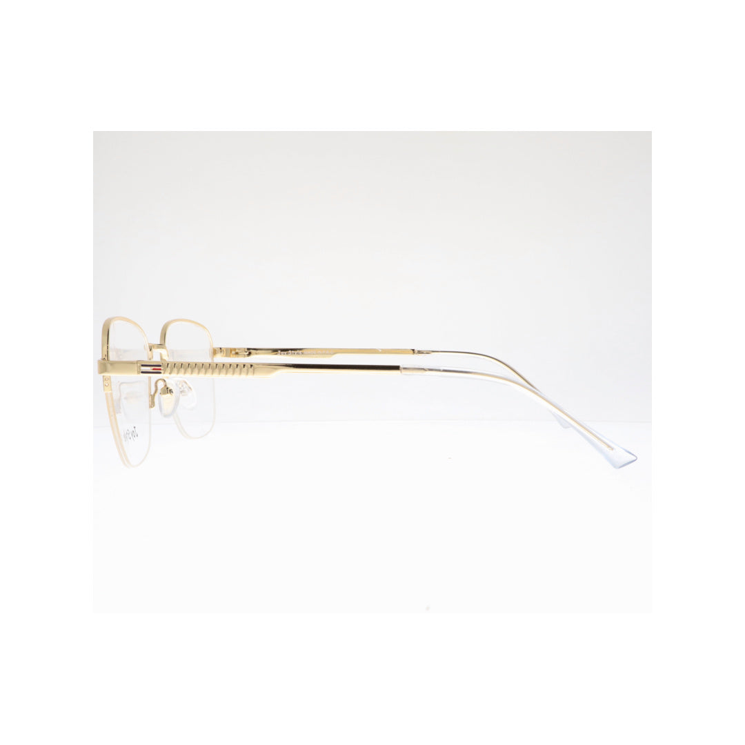 Joy Style For Unisex Metal Eyeglasses Semi-Rimless Square Shape Size 52 Ch8839c1 Gold