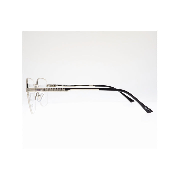 Joy Style For Unisex Metal Eyeglasses Semi-Rimless Square Shape Size 52 Ch8839c2 Black Silver