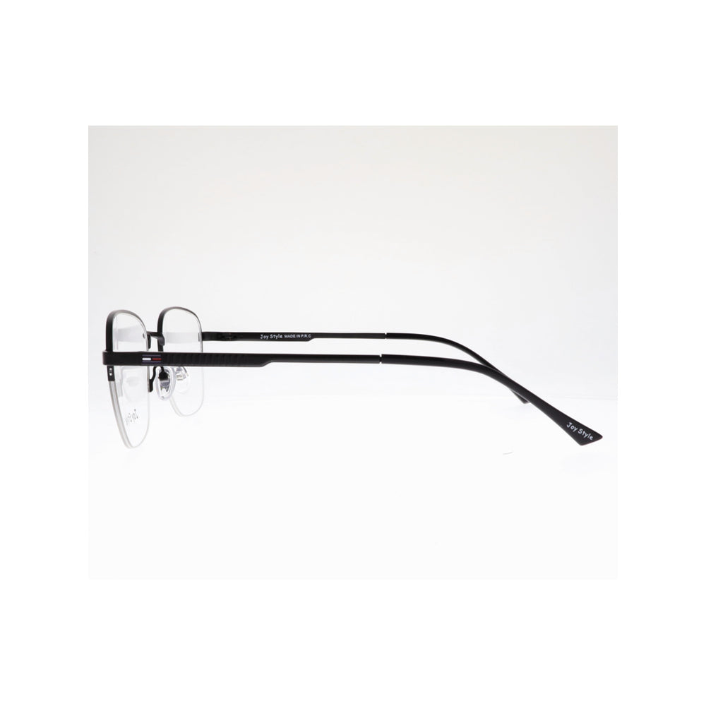 Joy Style For Unisex Metal Eyeglasses Semi-Rimless Square Shape Size 52 Ch8839c5 Matte Black