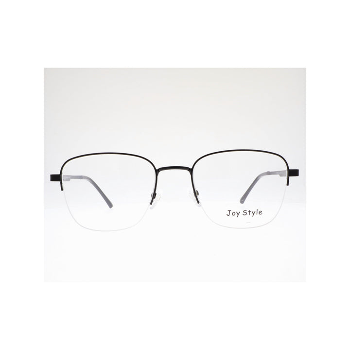 Joy Style For Unisex Metal Eyeglasses Semi-Rimless Square Shape Size 52 Ch8839c5 Matte Black