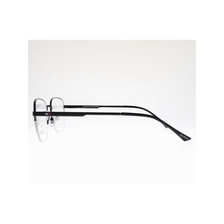 Joy Style For Unisex Metal Eyeglasses Semi-Rimless Square Shape Size 52 Ch8839c5 Matte Black