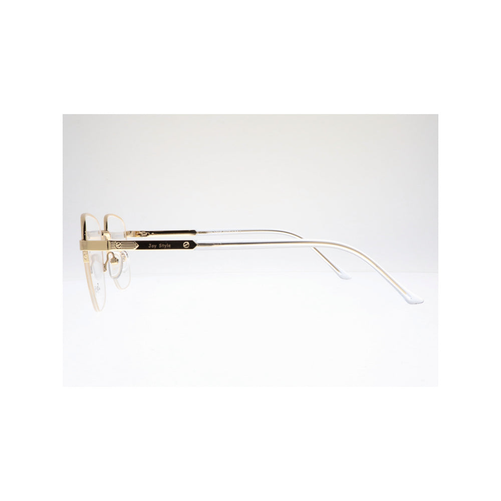 Joy Style For Unisex Metal Eyeglasses Semi-Rimless Square Shape Size 52 Ch8847c1 Gold