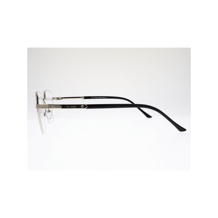 Joy Style For Unisex Metal Eyeglasses Semi-Rimless Square Shape Size 52 Ch8847c2 Black Silver