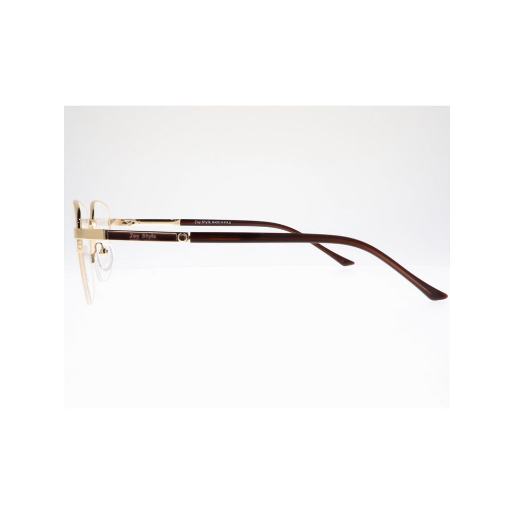 Joy Style For Unisex Metal Eyeglasses Semi-Rimless Square Shape Size 52 Ch8854c1 Gold