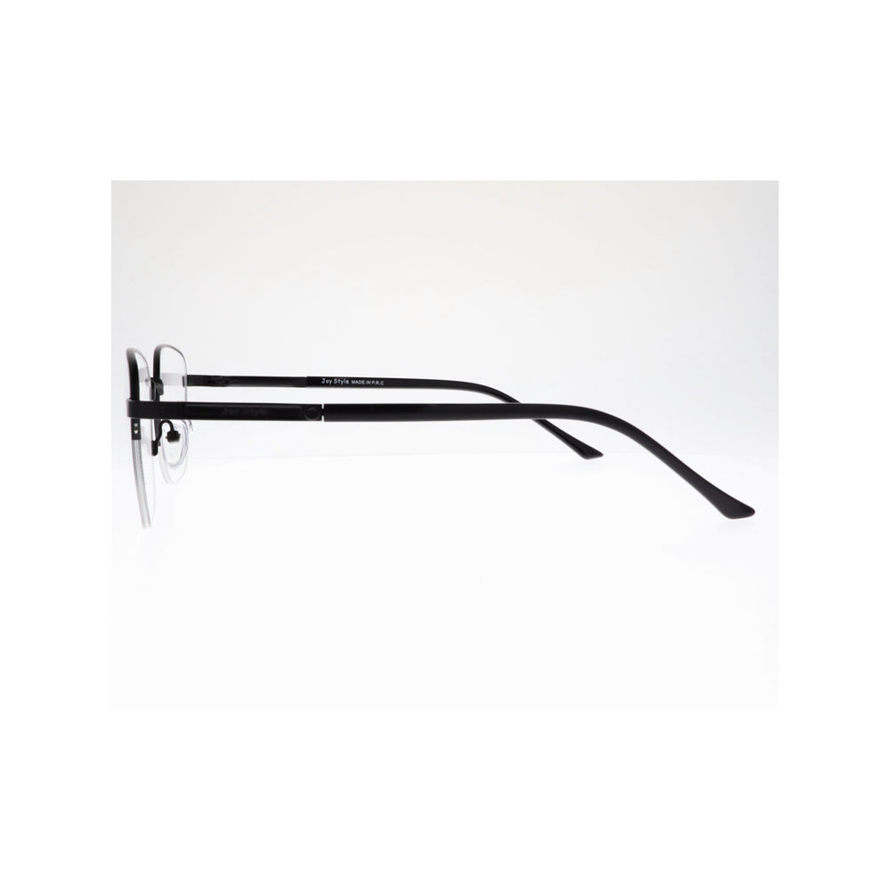 Joy Style For Unisex Metal Eyeglasses Semi-Rimless Square Shape Size 52 Ch8854c5 Matte Black