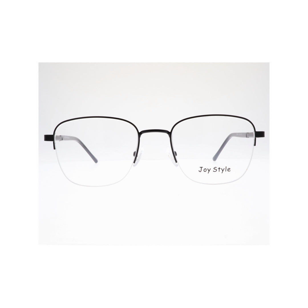 Joy Style For Unisex Metal Eyeglasses Semi-Rimless Square Shape Size 52 Ch8854c5 Matte Black