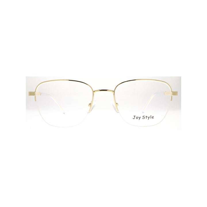 Joy Style For Unisex Metal Eyeglasses Semi-Rimless Square Shape Size 53 8862c1 Gold