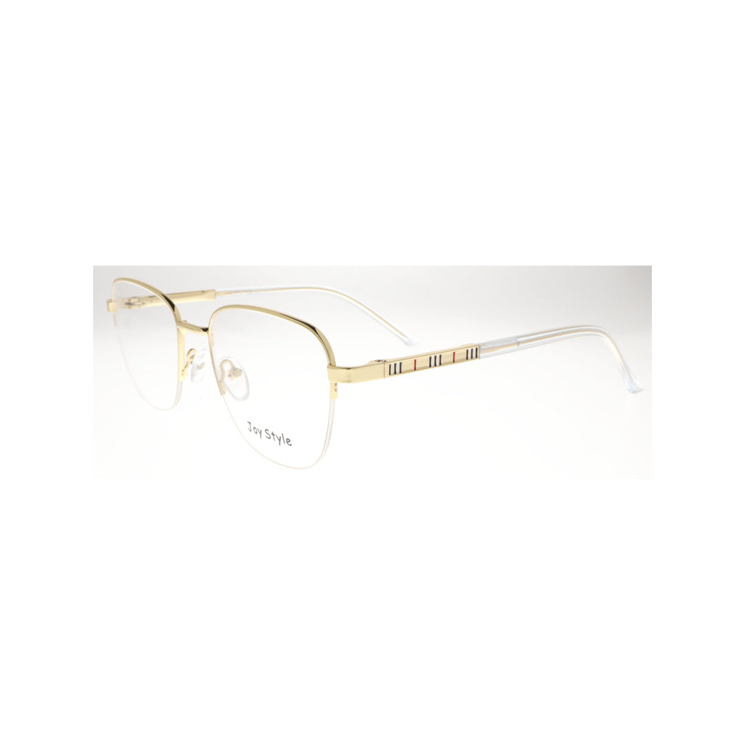 Joy Style For Unisex Metal Eyeglasses Semi-Rimless Square Shape Size 53 8862c1 Gold