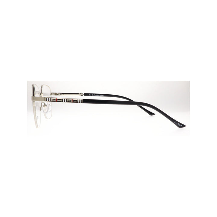 Joy Style For Unisex Metal Eyeglasses Semi-Rimless Square Shape Size 53 8862c2 Silver