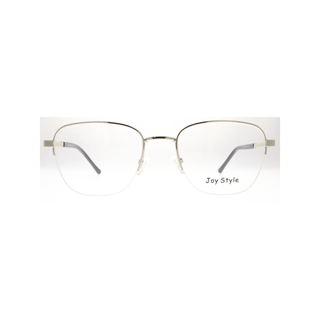 Joy Style For Unisex Metal Eyeglasses Semi-Rimless Square Shape Size 53 8862c2 Silver