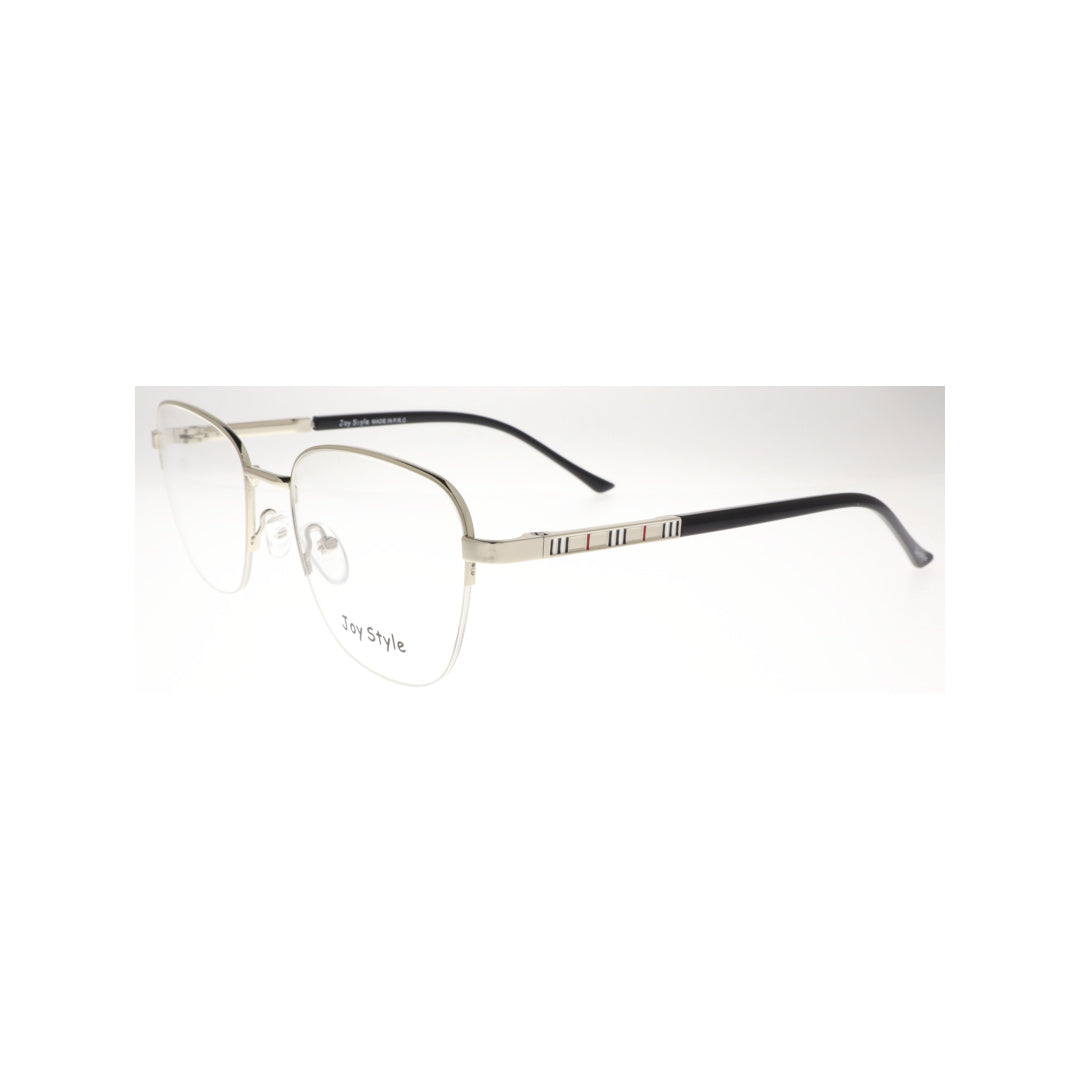 Joy Style For Unisex Metal Eyeglasses Semi-Rimless Square Shape Size 53 8862c2 Silver