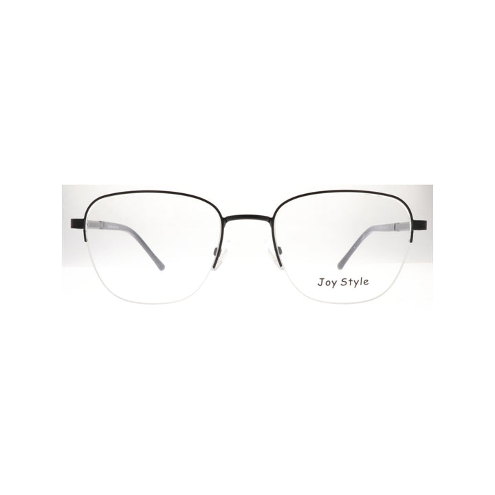 Joy Style For Unisex Metal Eyeglasses Semi-Rimless Square Shape Size 53 8862c5 Black