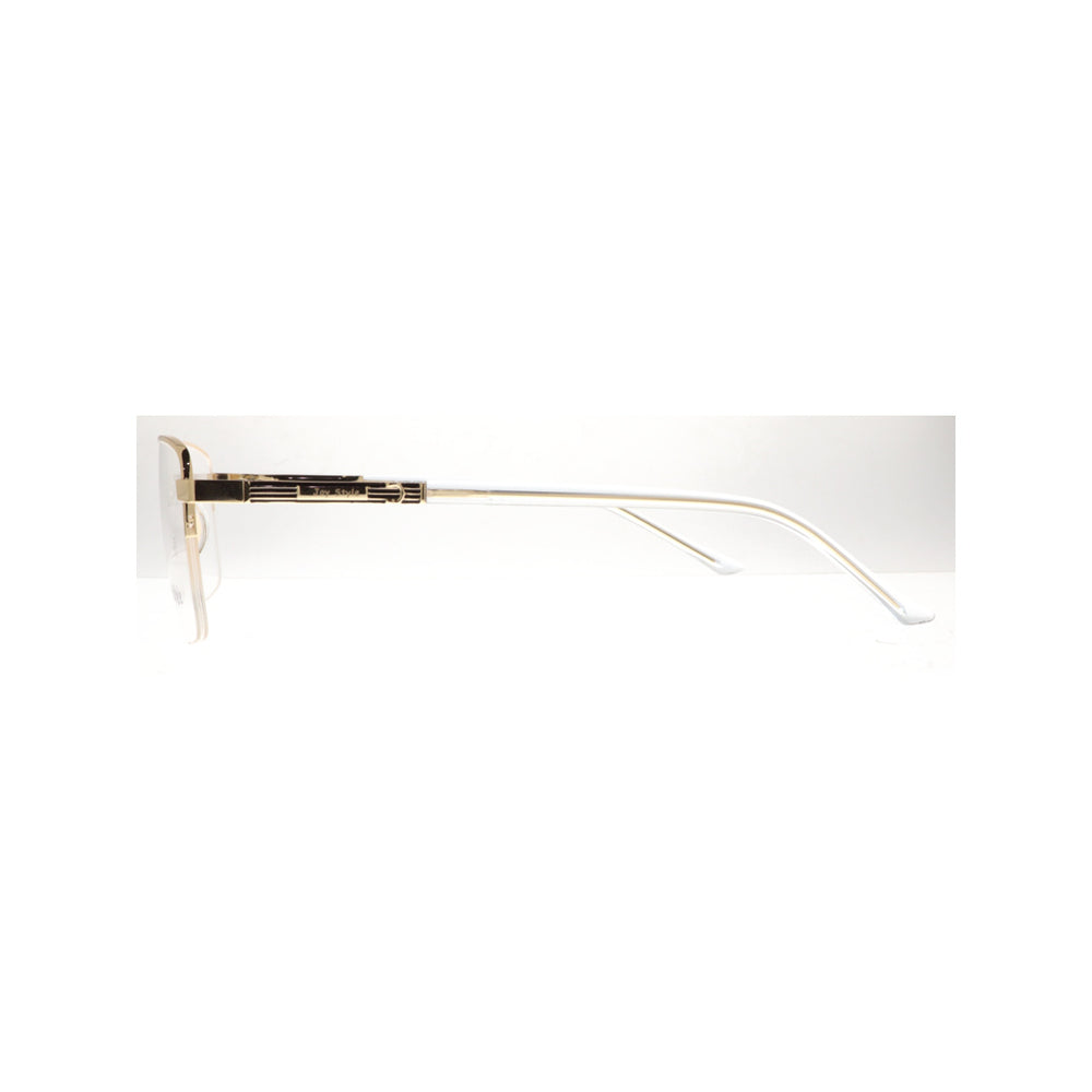 Joy Style For Unisex Metal Eyeglasses Semi-Rimless Square Shape Size 53 8883c1 Gold