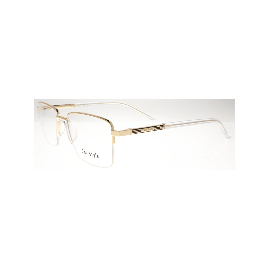 Joy Style For Unisex Metal Eyeglasses Semi-Rimless Square Shape Size 53 8883c1 Gold