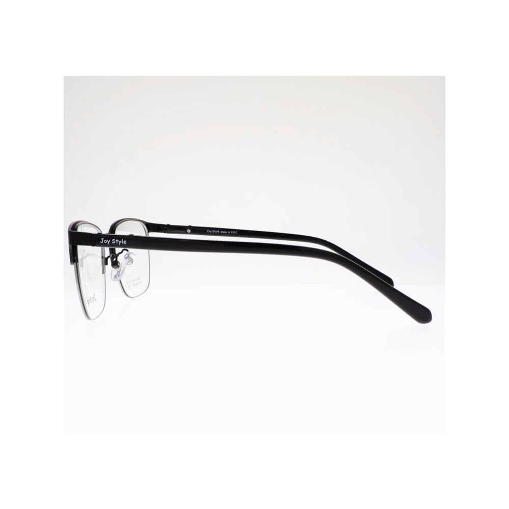 Joy Style For Unisex Metal Eyeglasses Semi-Rimless Square Shape Size 54 8204c1 Matte Black