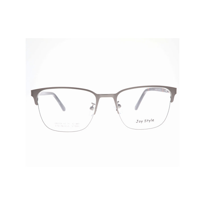 Joy Style For Unisex Metal Eyeglasses Semi-Rimless Square Shape Size 54 8204c2 Gunmetal
