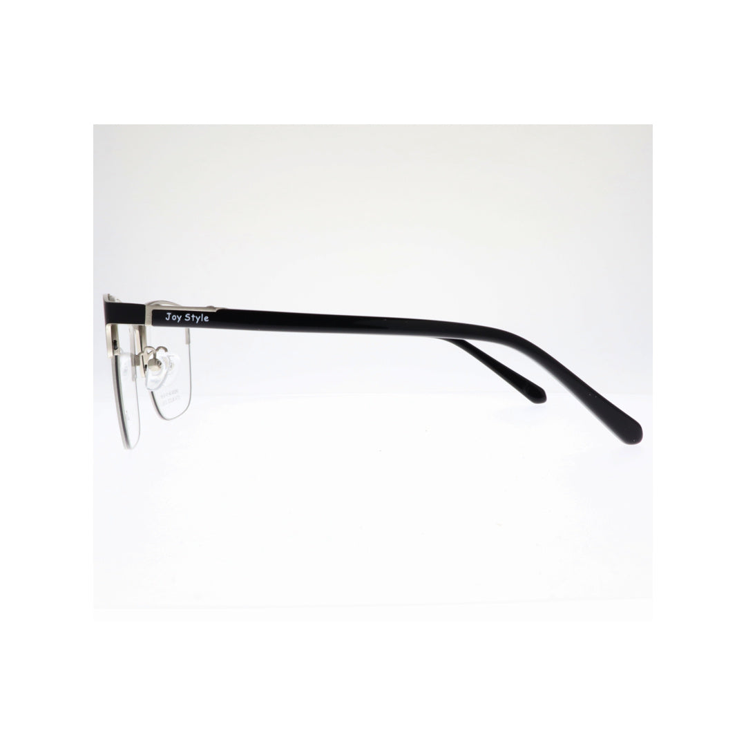 Joy Style For Unisex Metal Eyeglasses Semi-Rimless Square Shape Size 54 8204c5 Matte Black