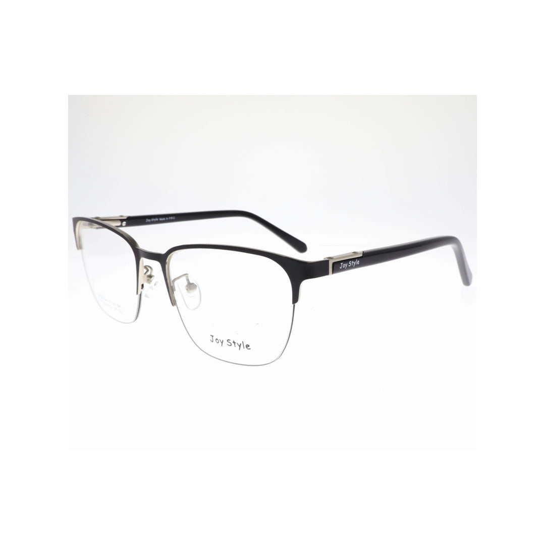 Joy Style For Unisex Metal Eyeglasses Semi-Rimless Square Shape Size 54 8204c5 Matte Black