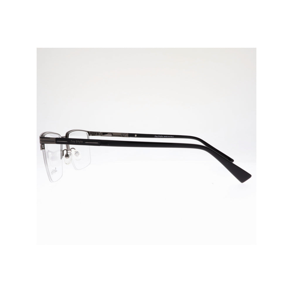 Joy Style For Unisex Metal Eyeglasses Semi-Rimless Square Shape Size 54 Old1081mc2 Matte Black