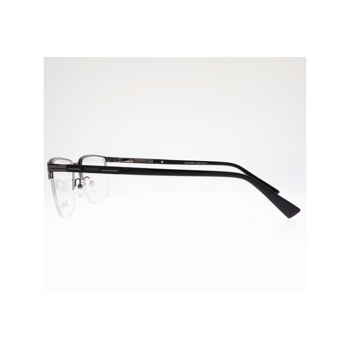 Joy Style For Unisex Metal Eyeglasses Semi-Rimless Square Shape Size 54 Old1081mc2 Matte Black