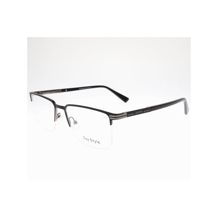 Joy Style For Unisex Metal Eyeglasses Semi-Rimless Square Shape Size 54 Old1081mc2 Matte Black
