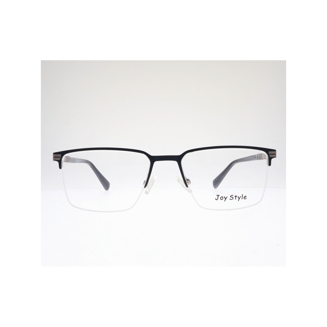 Joy Style For Unisex Metal Eyeglasses Semi-Rimless Square Shape Size 54 Old1081mc4 Matte Blue