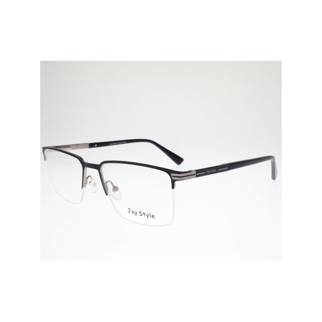 Joy Style For Unisex Metal Eyeglasses Semi-Rimless Square Shape Size 54 Old1081mc4 Matte Blue