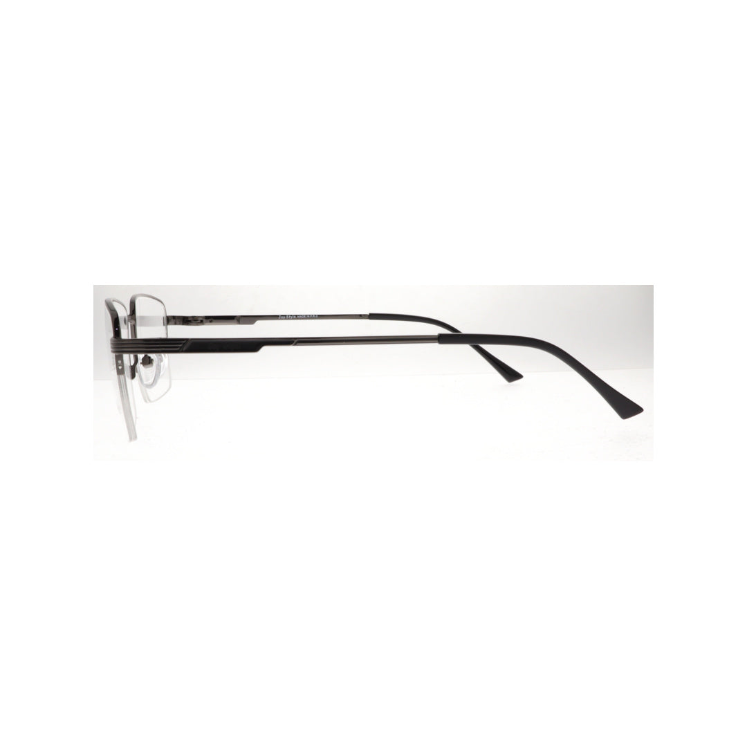 Joy Style For Unisex Metal Eyeglasses Semi-Rimless Square Shape Size 55 8879c3 Gunmetal