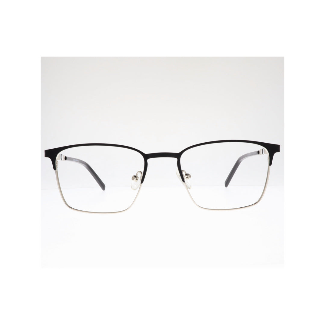 Joy Style For Unisex Metal Eyeglasses Square Shape 52 Old587mc2 Black Silver