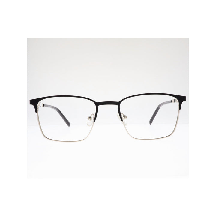 Joy Style For Unisex Metal Eyeglasses Square Shape 52 Old587mc2 Black Silver