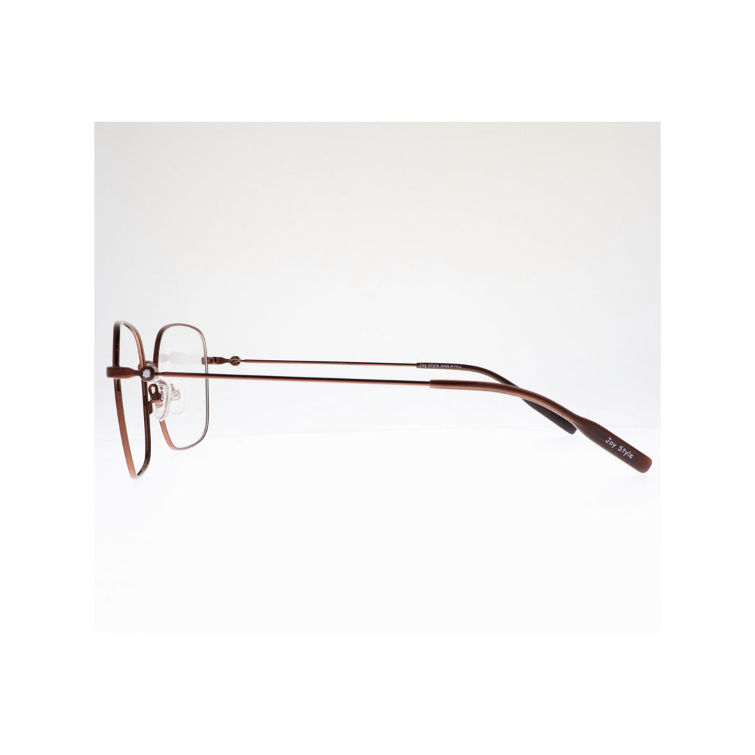 Joy Style For Unisex Metal Eyeglasses Square Shape 53 0834c3 Brown