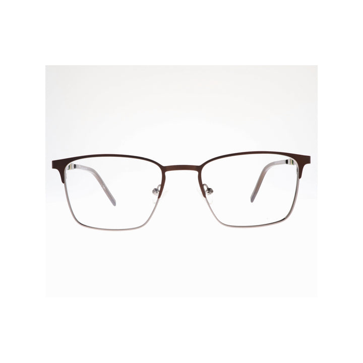 Joy Style For Unisex Metal Eyeglasses Square Shape Size 52 Old587mc5 Brown Gunmetal