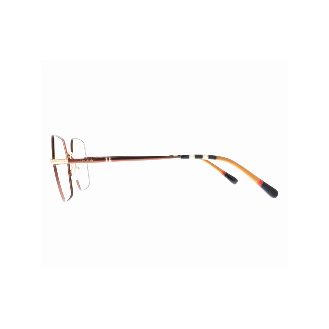 Joy Style For Unisex Metal Eyeglasses Square Shape Size 54 1261c3 Brown Gold