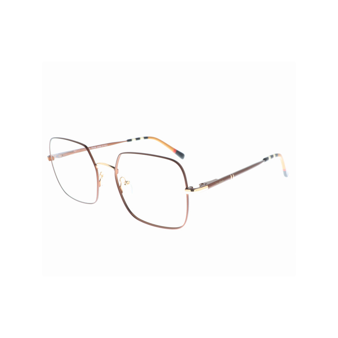 Joy Style For Unisex Metal Eyeglasses Square Shape Size 54 1261c3 Brown Gold
