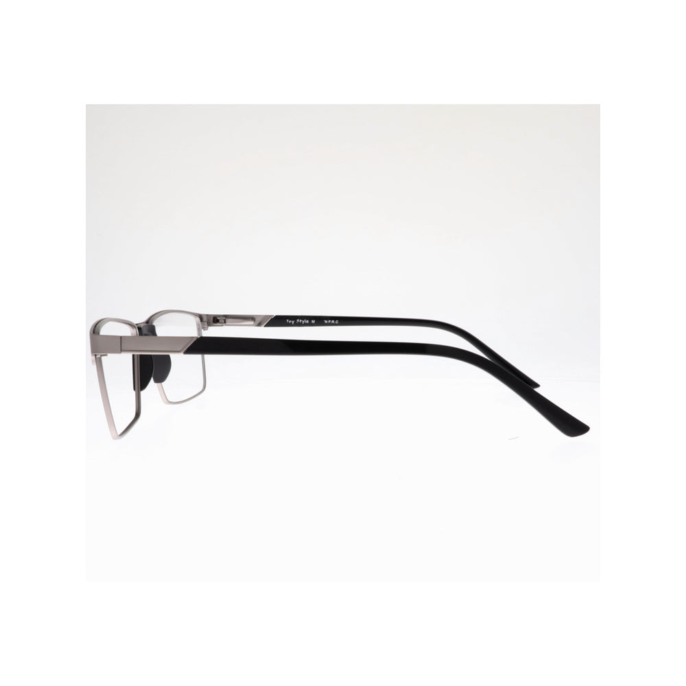 Joy Style For Unisex Metal Eyeglasses Square Shape Size 54 Ca8202m4 Matte Silver